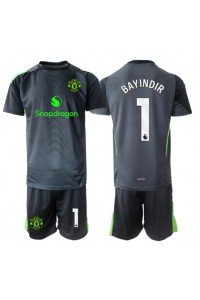Manchester United Altay Bayindir #1 Maalivahti Jalkapallovaatteet Lasten Vieraspeliasu 2025-26 Lyhythihainen (+ Lyhyet housut)